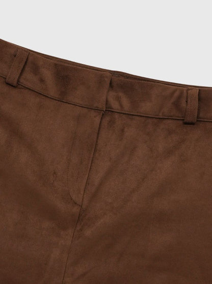 suede mini skirt pants