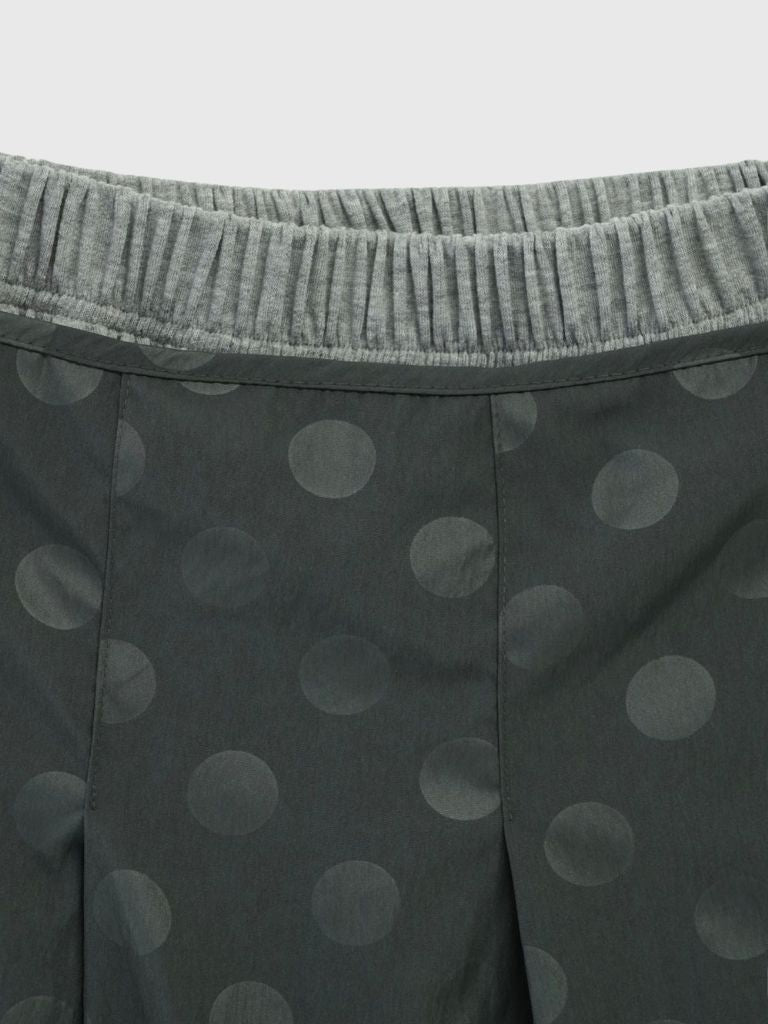 dot layered long skirt