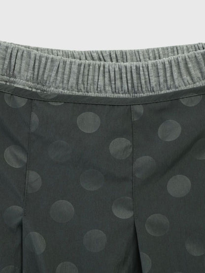 dot layered long skirt