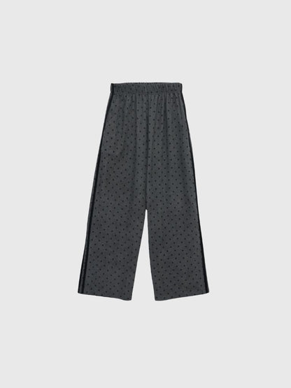 dot wide line pants