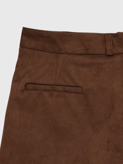 suede mini skirt pants
