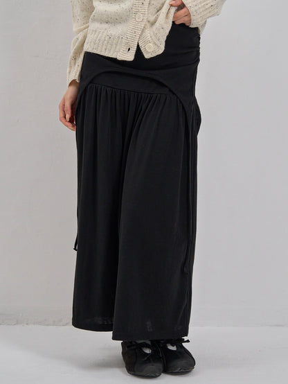 drape gathered long skirt