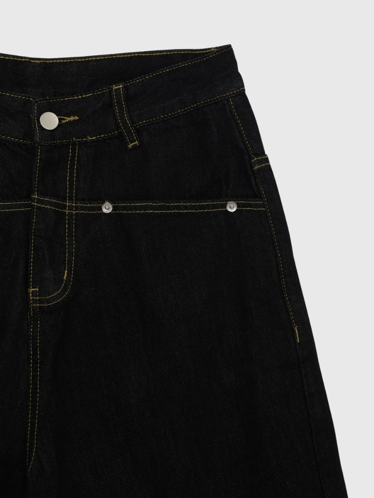 loose wide denim pants