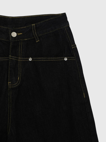 loose wide denim pants