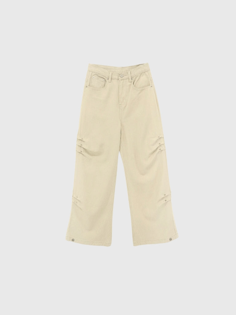 cotton side eyelet pants