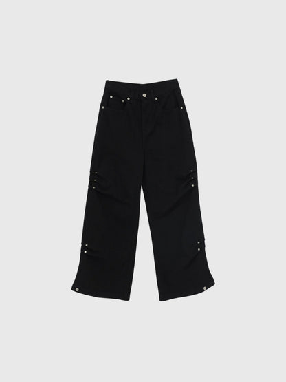 cotton side eyelet pants