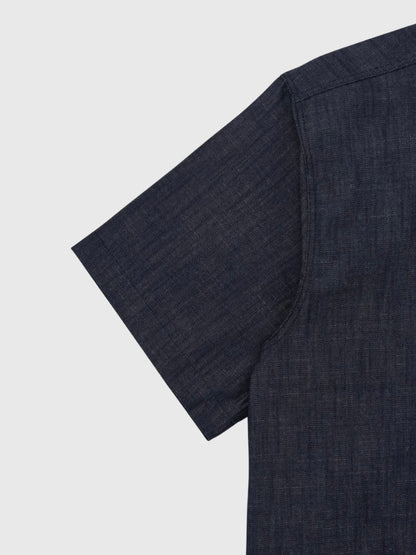 cropped stud denim shirt