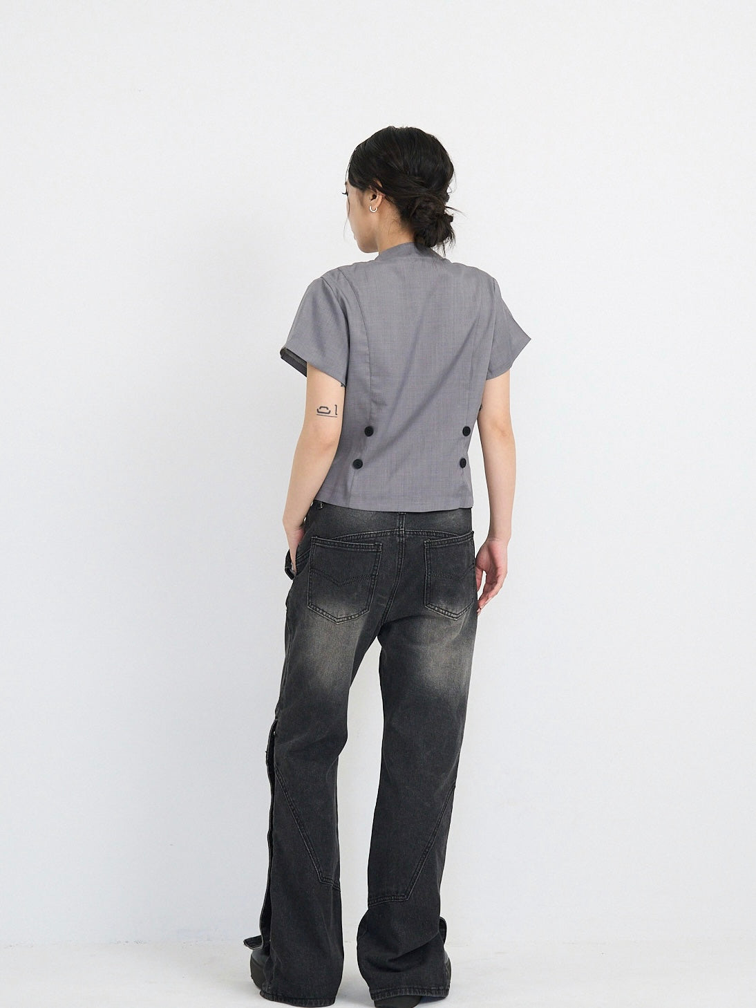front double button tops