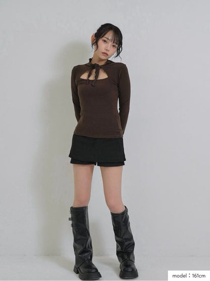 cutout choker neck tops