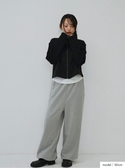 color block two way zip jacket