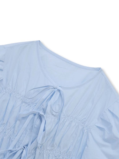 front ribbon blouse