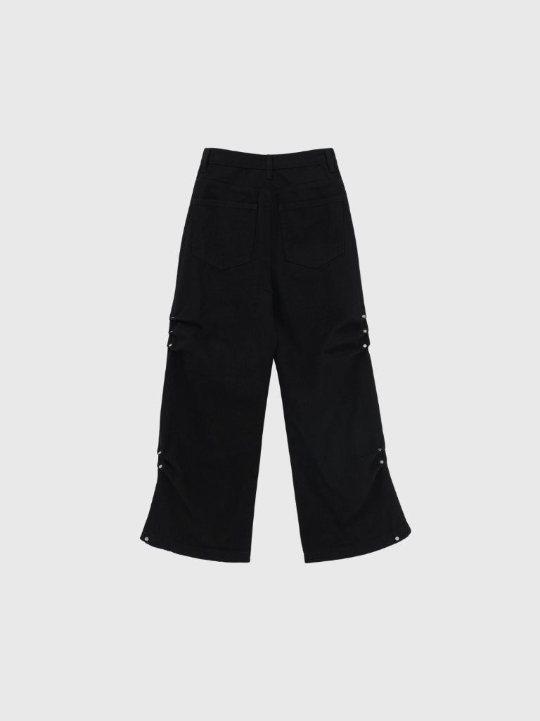 cotton side eyelet pants