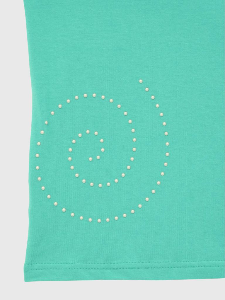 rhinestone motif slit tops