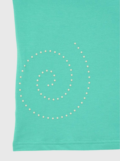 rhinestone motif slit tops