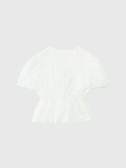 front ribbon blouse