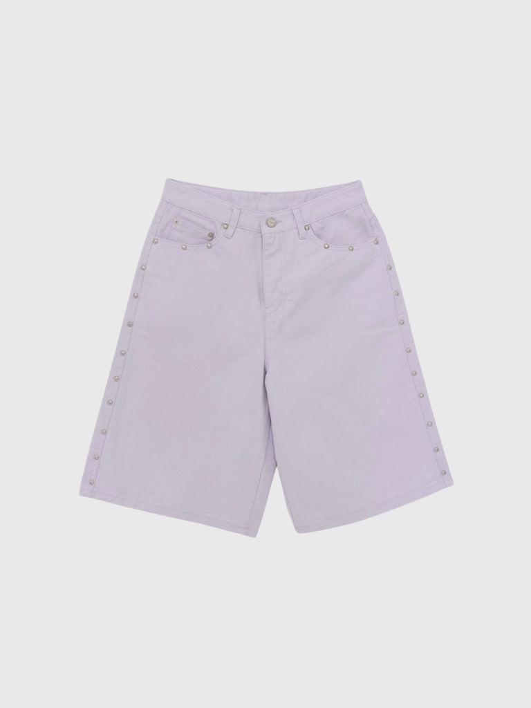 side stud bermuda pants