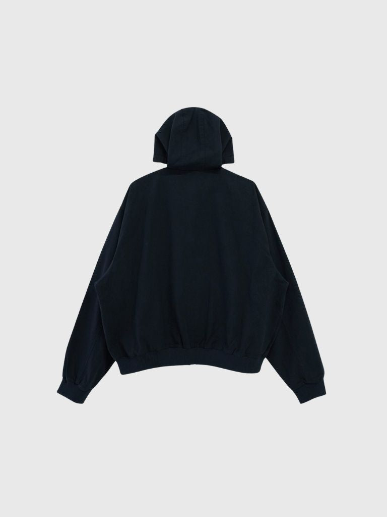 over pocket zip up hoodie