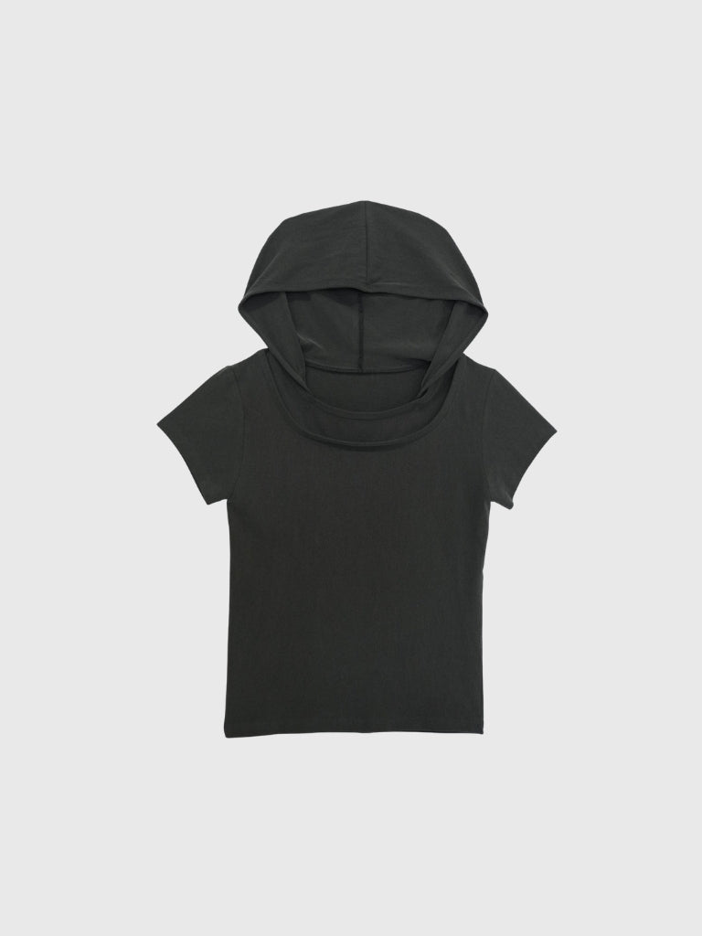 hooded tee tops