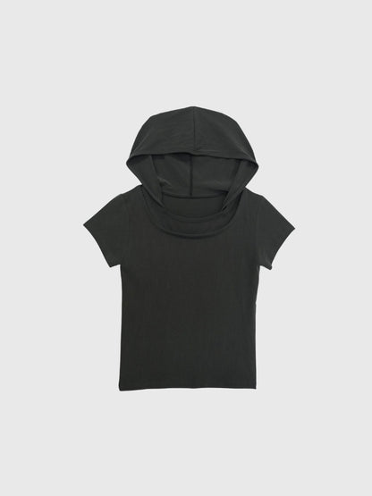 hooded tee tops