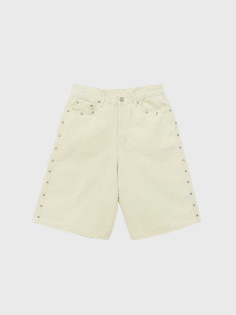 side stud bermuda pants