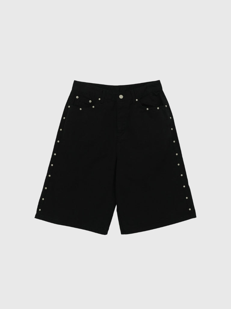 side stud bermuda pants