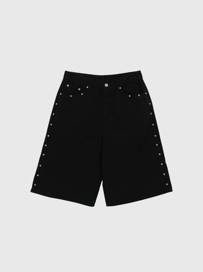 side stud bermuda pants