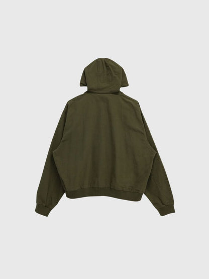 over pocket zip up hoodie
