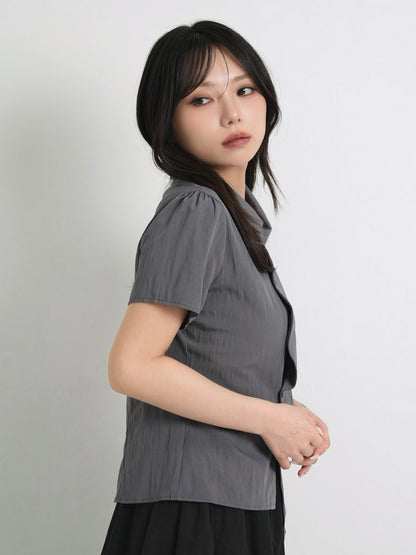 pleated draped blouse