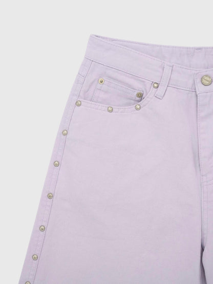 side stud bermuda pants