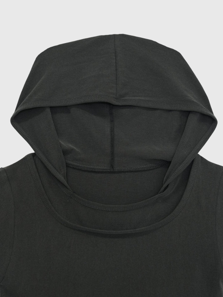 hooded tee tops