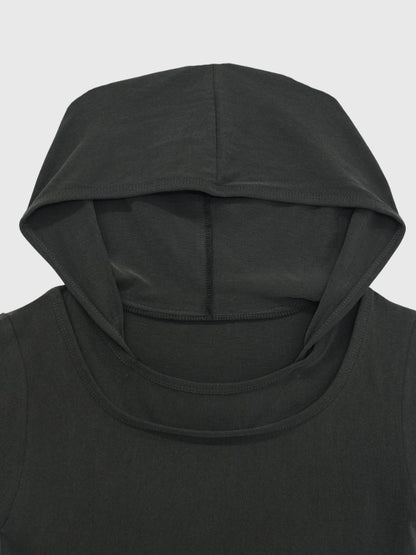 hooded tee tops