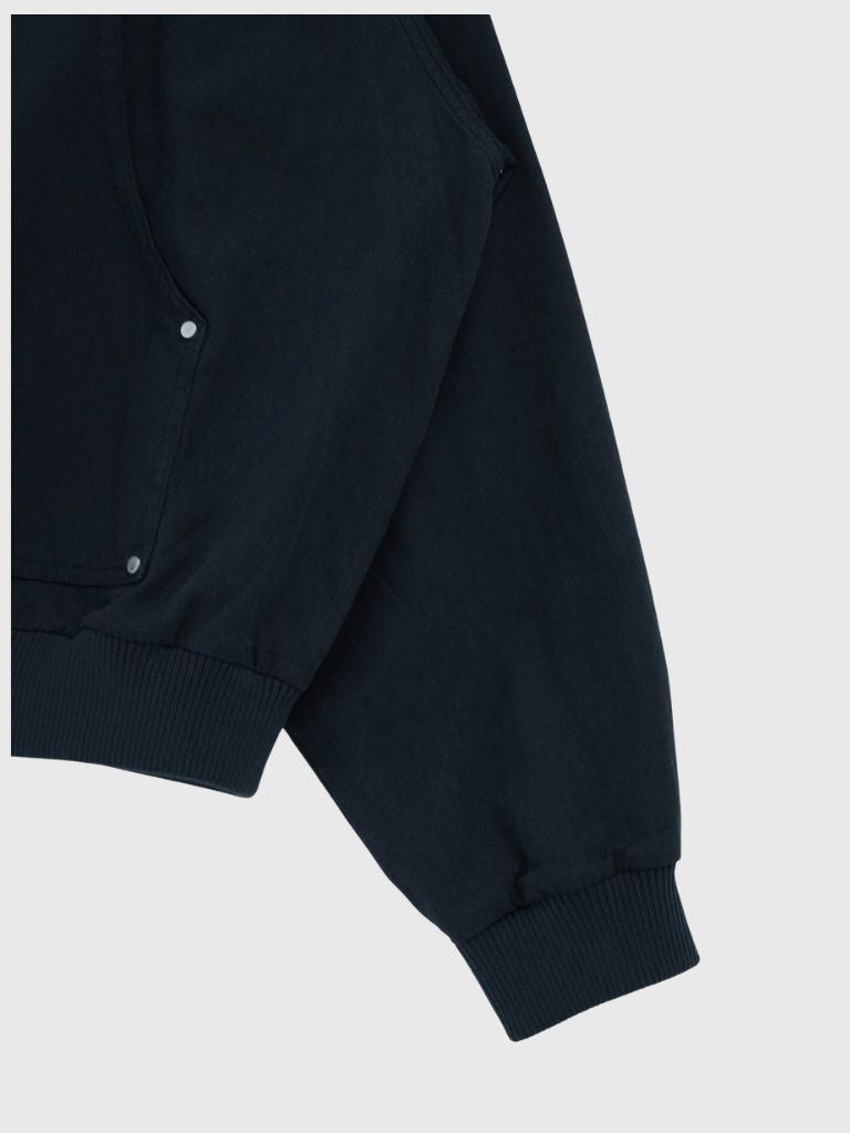 over pocket zip up hoodie