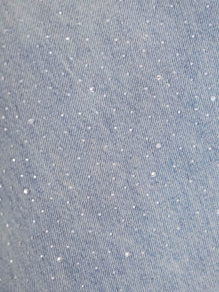 glitter wide denim pants