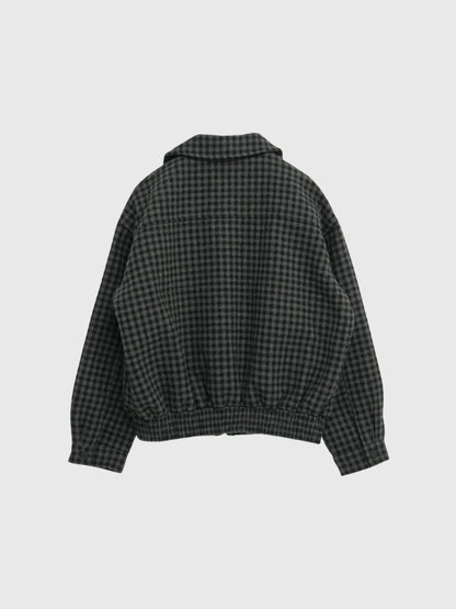 check pocket blouson