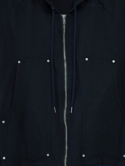 over pocket zip up hoodie