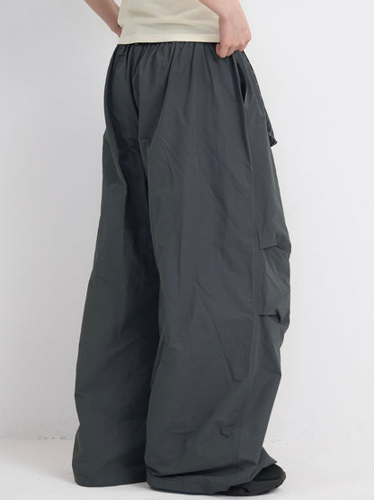 check loop wide pants