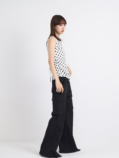 dot back cut out tops