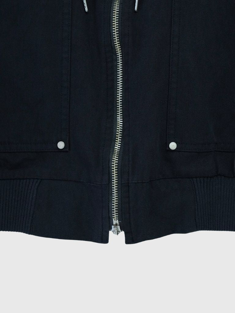 over pocket zip up hoodie