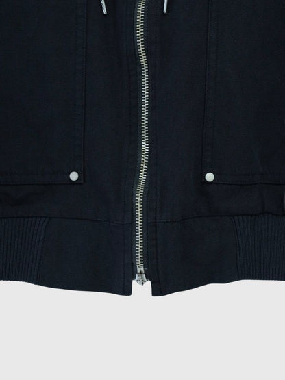 over pocket zip up hoodie