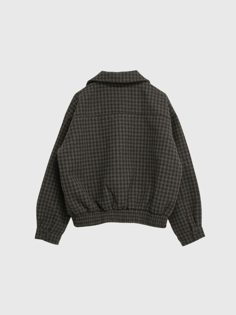 check pocket blouson