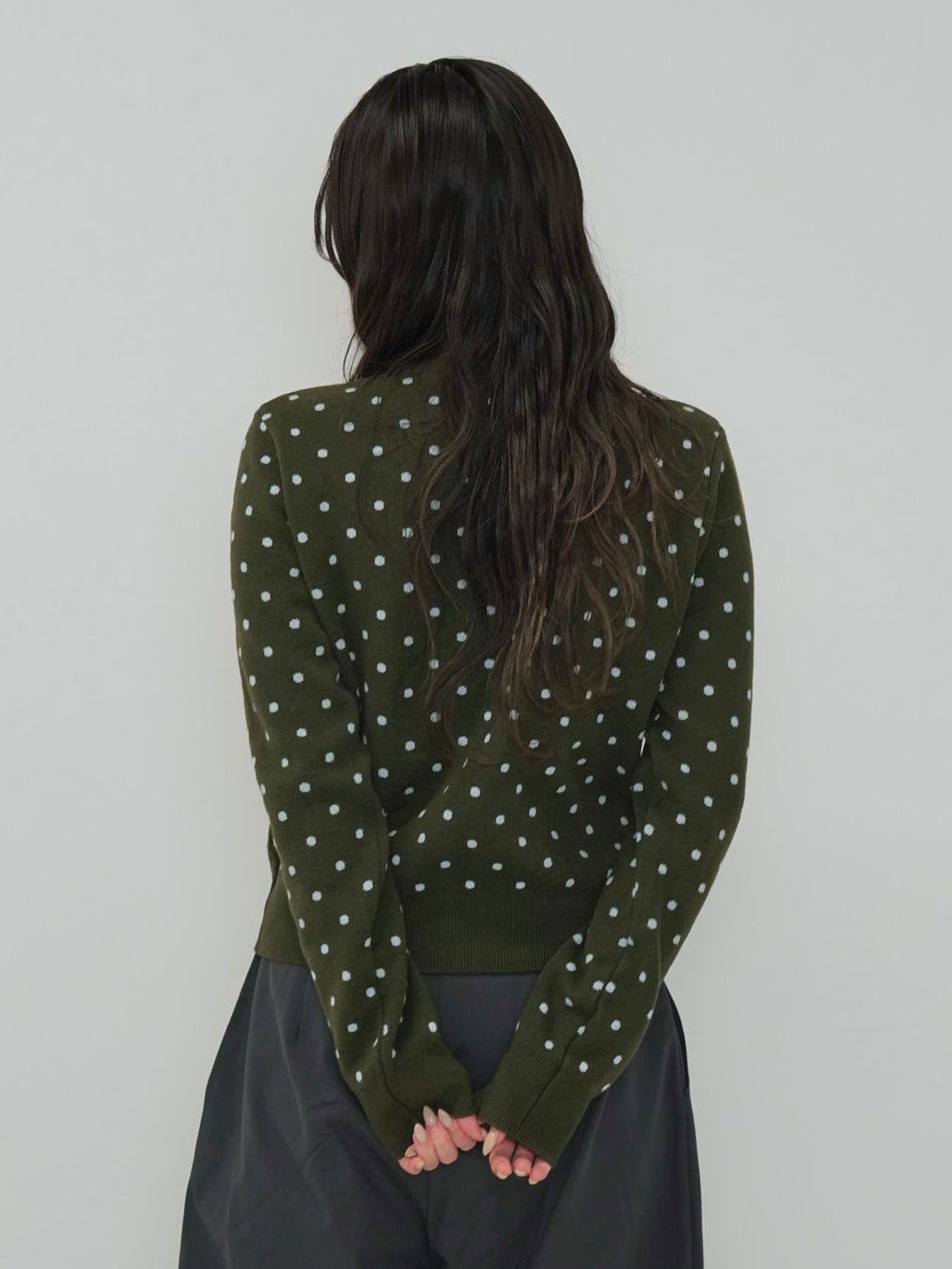 soft dot knit cardigan