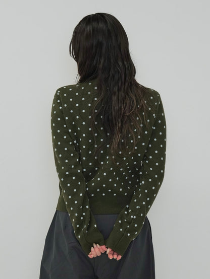 soft dot knit cardigan