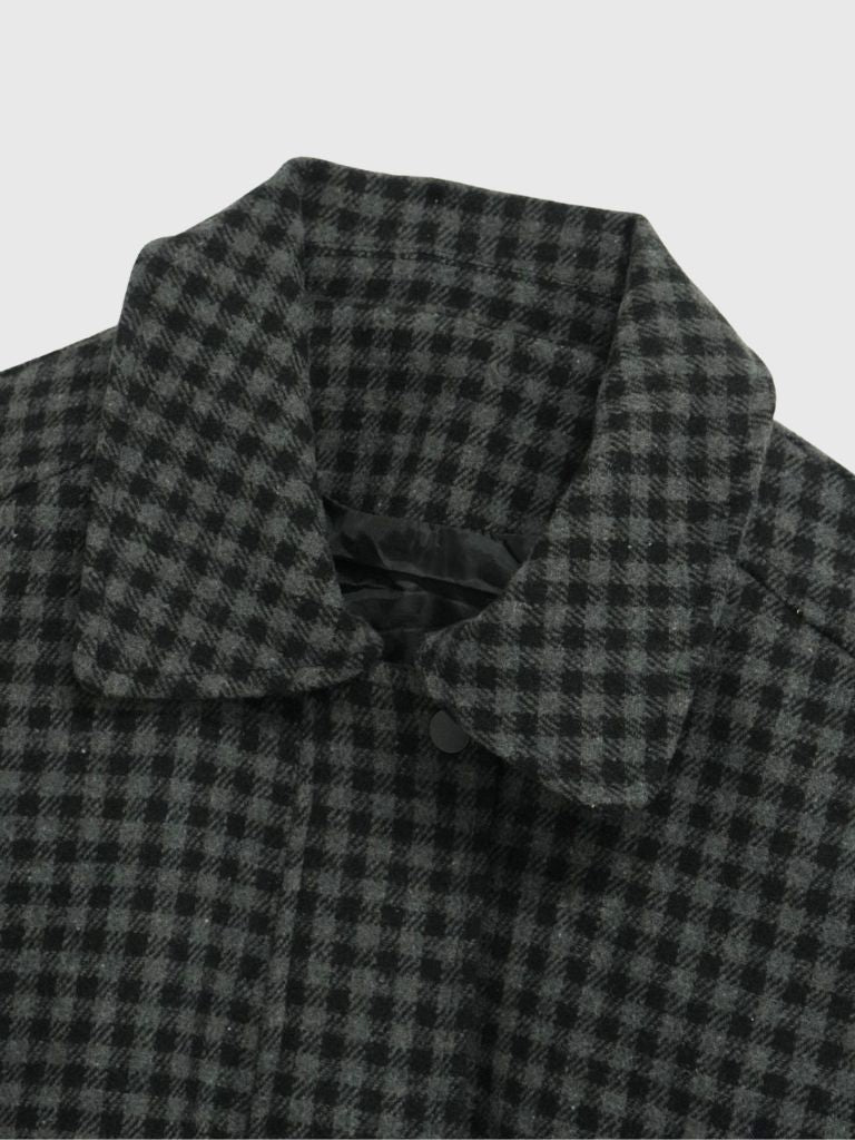 check pocket blouson