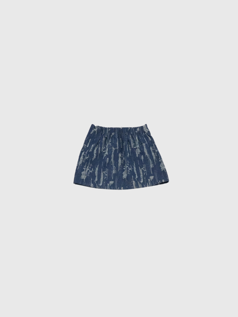 denim clash mini skirt