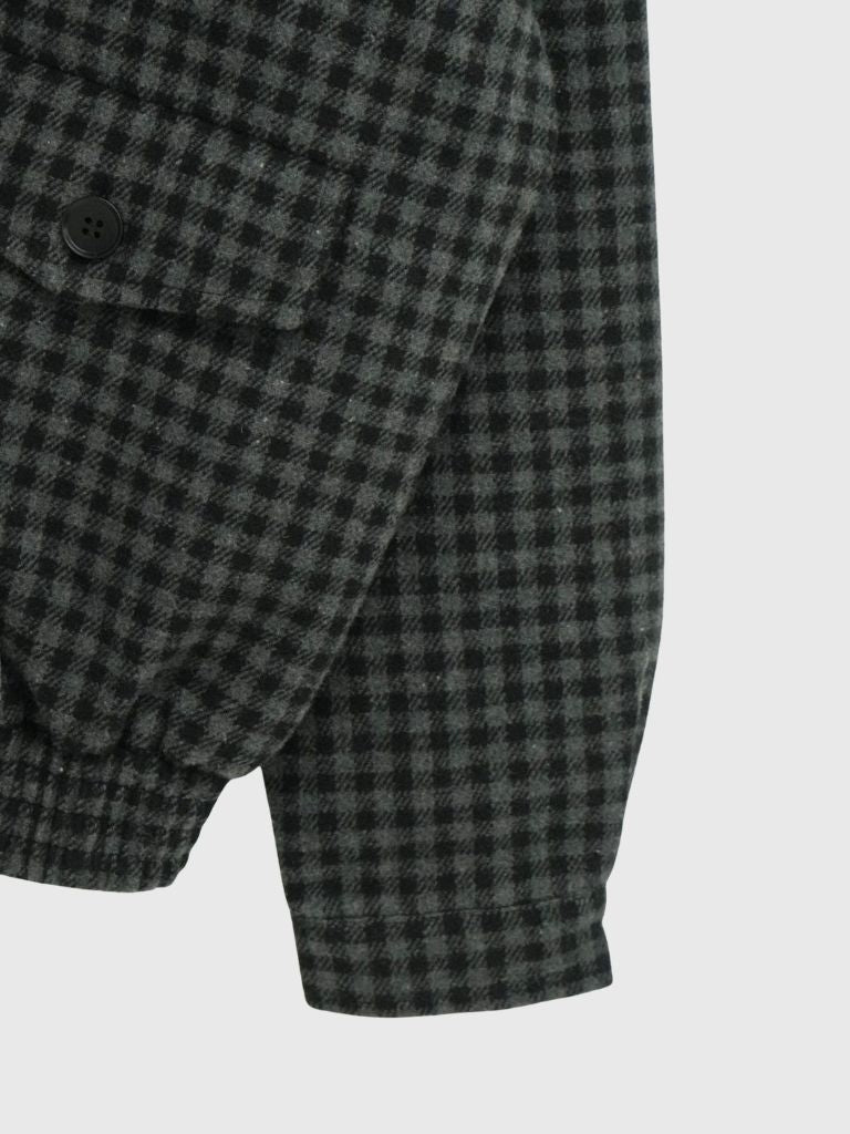 check pocket blouson