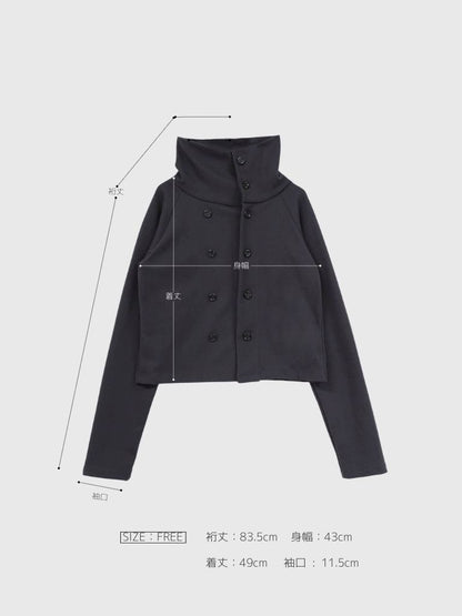 minimal double button cardigan