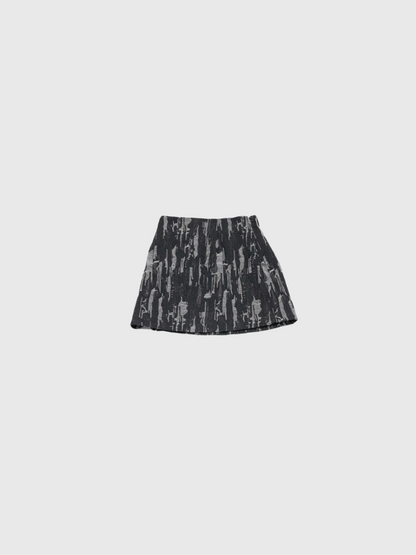 denim clash mini skirt