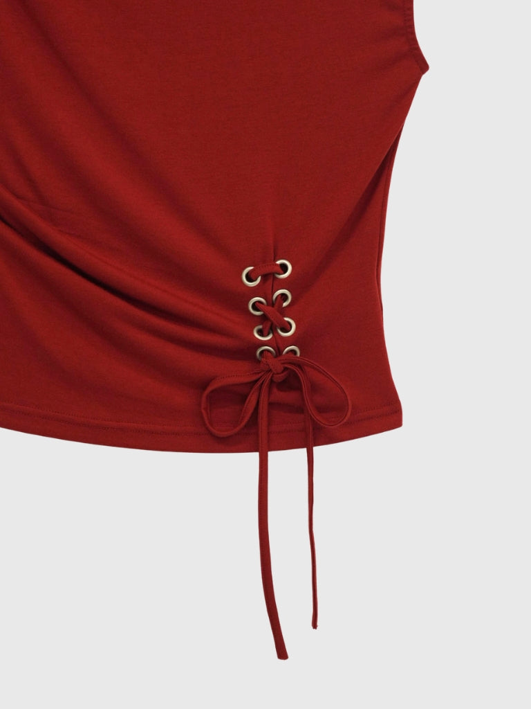 eyelet one shoulder tops