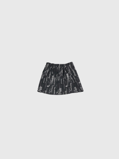 denim clash mini skirt