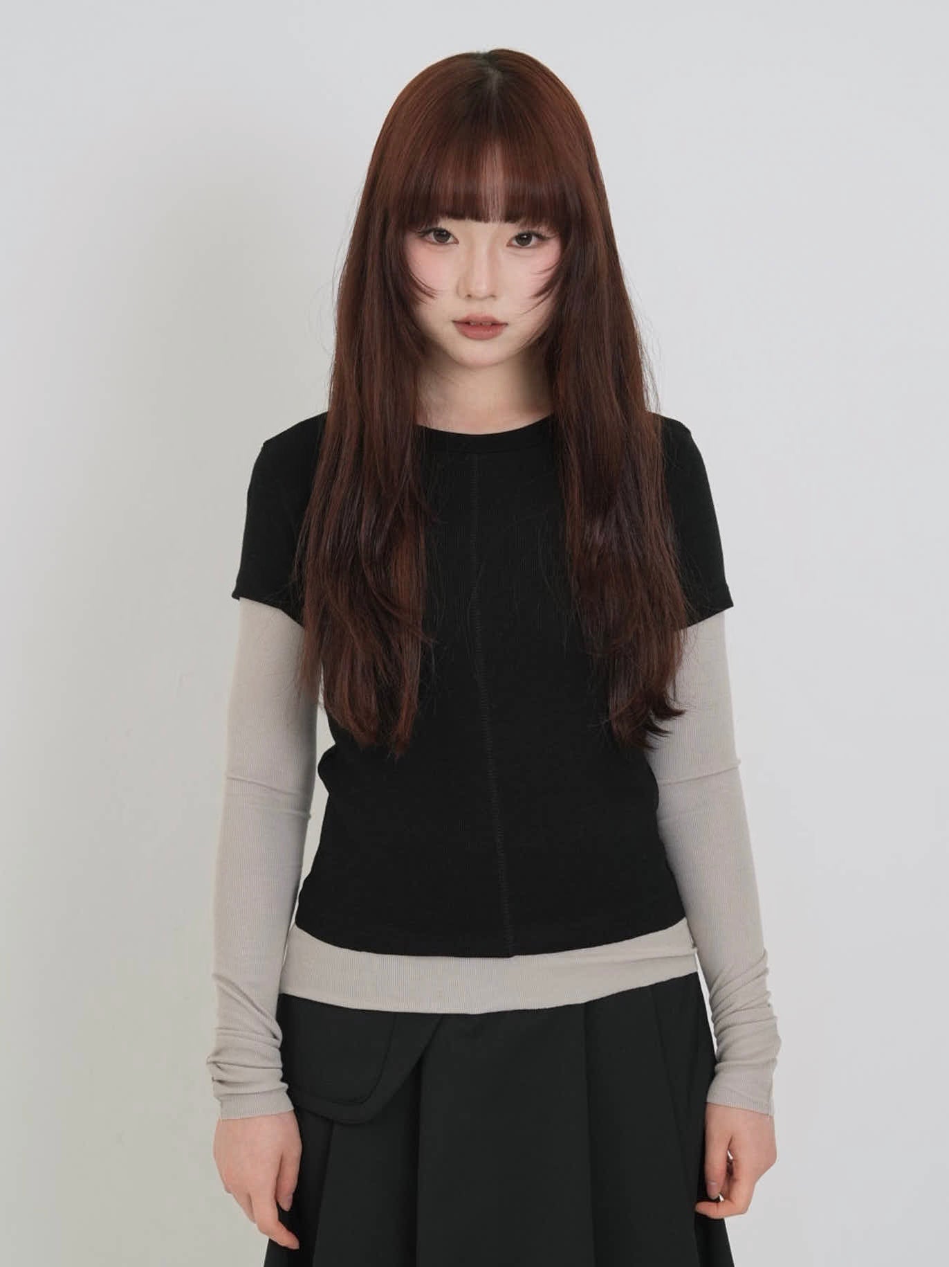 contrast layered tops